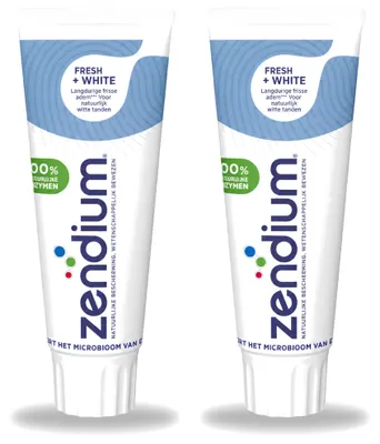 Immagine prodotto di 2 confezioni di dentifricio Zendium Fresh+White - 75 ml ciascuna - confezione - 2 pezzi