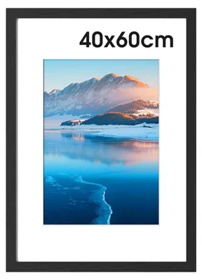 Immagine prodotto di Cornice in legno, dimensioni 40 x 60 cm, colore nero - Decorazione da parete per soggiorno e camera da letto