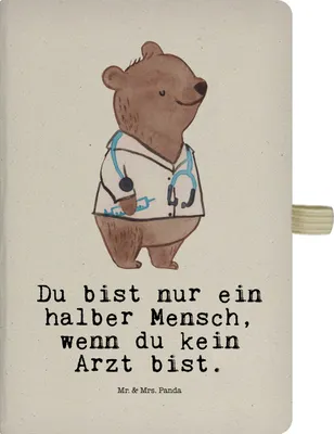 Produktbild von Mr. & Mrs. Panda Tagebuch Arzt Herz - Transparent - Geschenk, Journal, Schreibheft, Reisetagebuch, Arztpraxis, Beruf, Kladde, Doktortitel, notizbuch, Krankenhaus