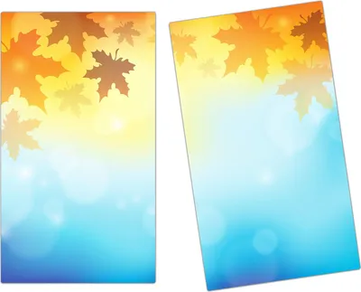 Produktbild von Spritzschutz Herdabdeckplatte Schneidebrett aus Glas Illustration von Herbst 2-Teilig (60x52cm)