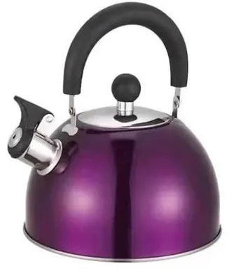 Produktbild von RHP Induktion Edelstahl Wasserkessel mit Pfeife (2,5L) I für alle Herdplatten Lila