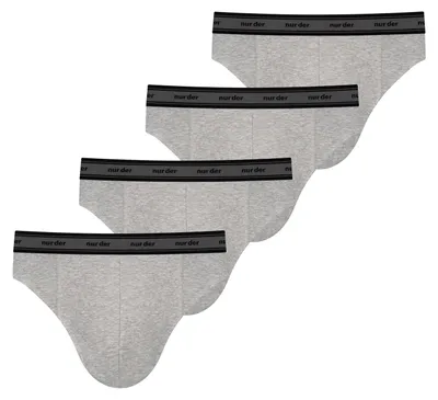 Produktbild von NUR DER Herren Slip 4-Pack Slip GOTS Organic Baumwolle - grau melange - Größe L
