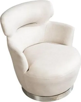 Produktbild von Weißer Sessel Armlehnen Sitzer Designer Lounge Möbel Fernseh Sitzer