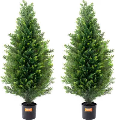 Zdjęcie produktu dla zestaw 2 sztucznych topiary cedrowych sztucznych roślin PE cyprys 91,4 cm