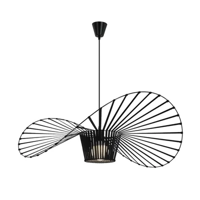 Produktbild von ZMH Pendelleuchte Esstisch Hängelampe Wohnzimmer 100CM Pendelampe E27 Esstischlampe Höhenverstellbar Hängeleuchte für Esszimmer Schwarz