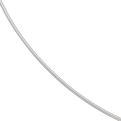 Produktbild von 1.1mm Halsreif Reif Kette rund 585 Weißgold Gold 50cm Halskette Halsschmuck