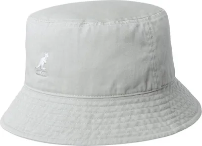 Kangol rollbar Washed Bucket Fischerhut aus reiner Baumwolle in grau
