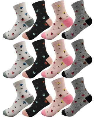 Produktbild von 12 Paar Kinder Socken Jungen & Mädchen mit Muster Baumwolle, 12 Paar, Mix9/27-30