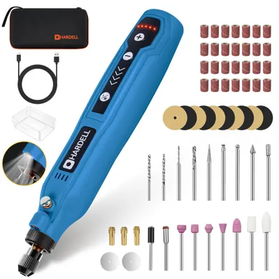 Image de Outil rotatif multifonction compact avec batterie et éclairage LED, 5 vitesses (5000-18000 tr/min)
