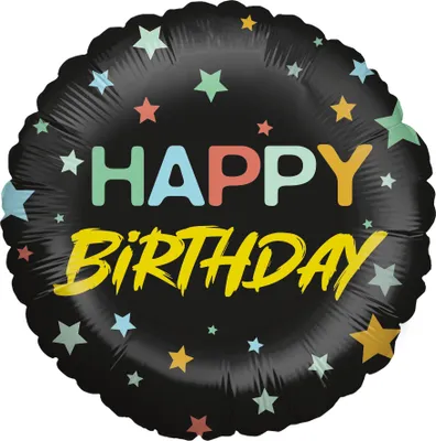 Produktbild von Folienballon Happy birthday FB Motiv 6 rund 45cm