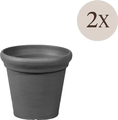 Produktbild von Lou - Vase, Anthrazit, Set aus 2 Vasen  Italy