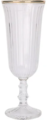 Produktbild von Gestreifter Champagnerglas mit goldenem Rand, 120 ml