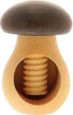 Produktbild von Nussknacker Pilz aus Buchenholz mit Schraubgewinde | sehr massiv | als Pilz Figur | knackt Jede Nuss mit wenig Kraft