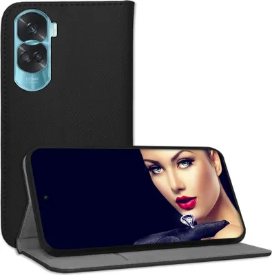 Produktbild von Bookstyle Schutzhülle Klapphülle Schutztasche Etui Cover für Honor 90 Lite 5G (6.7'') - Schwarz