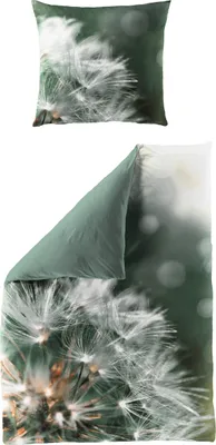 Produktbild von BIERBAUM Bettwäsche Mako-Satin BL 135x200 cm grün Bettbezug Bettzeug