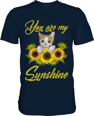 Produktbild von Katze Sonnenblumen T-Shirt Gärtner Geschenk – Navy / XL