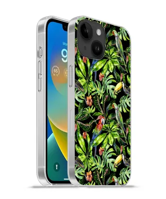 Produktbild von MuchoWow® Handyhülle Schutzhülle Hülle für Apple iPhone 14 - Softcase Vögel - Tropisch - Muster Silikon Softcase Handy Hülle - Mobiltelefonhülle