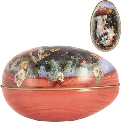 Image de Clayre & Eef Décoration Oeuf 7x11x7 cm Multicolore Métal Lapin