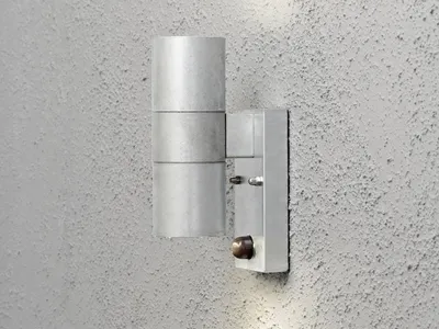 Produktbild von LED Up-Down Außenwandleuchte Fassadenbeleuchtung mit Bewegungsmelder, Silber