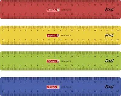 Produktbild von Lineal Flexi 20 cm bunt einzeln geblistert