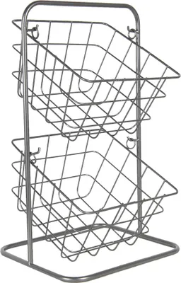 Produktbild von Clayre & Eef Korbregal 22x22x41 cm Grau Metall