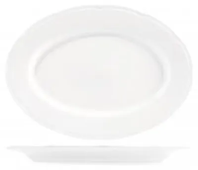 Immagine prodotto di H&H Piatto Ovale Palace In Porcellana Bianca Cm 34,5X24,5