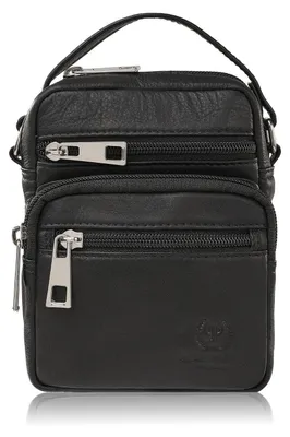 Produktbild von Kleine Leder-Umhängetasche für Herren schwarz Paolo Peruzzi T-133-BL