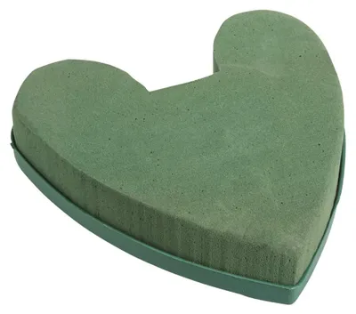 Immagine prodotto di RAYHER 30204000, stampo in schiuma a forma di cuore, diametro 15 cm, altezza 3 cm, colore verde, confezione da 1
