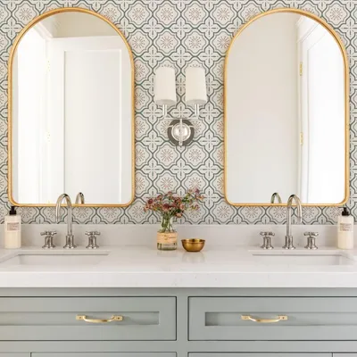 Image de Autocollants pour carrelage, 24 pièces, 20 cm - Autocollants adhésifs pour carrelage - Adaptés pour salle de bain/cuisine - Revêtement mural protecteur - Résistant aux rayures - Effet 3D - Décoration murale