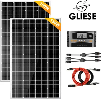 Produktbild von 300W Watt 12V Solarpanel Set Solarmodul Solaranlage Inselanlage Garten Camping