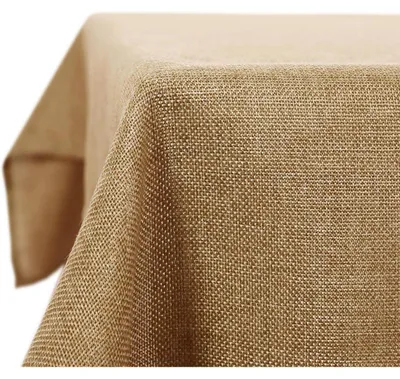 Productafbeelding van Waterafstotende tafelkleed met lotus-effect, linnenlook, 137x274 cm, okerbruin, 1 stuk