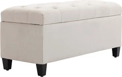 Obrázek produktu pro Homcom HOMdotCOM lavice 100 cm x 40 cm x 44 cm krémová bílá