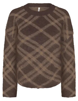 Produktbild von Only ONLNOEME LS PATTERN O-NECK NCA KNT Chocolate XL