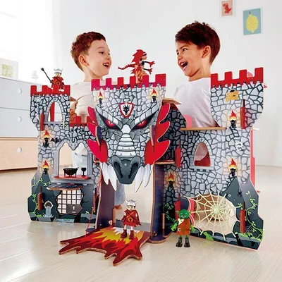 Immagine prodotto di Hape castello vichingo in legno con drago e figure