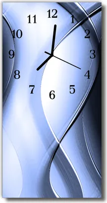 Produktbild von Tulup Glasuhr Wanduhr Küchenuhr Echt-Glas 30x60 Abstrakt Blau