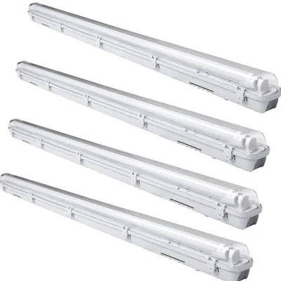 Produktbild von Ikodm LED Feuchtraumleuchte 4er Set IP65 - T8/G13 Wannenleuchte 120 cm - 18W pro Stück - 4000K Neutralweiß - 1800 lm