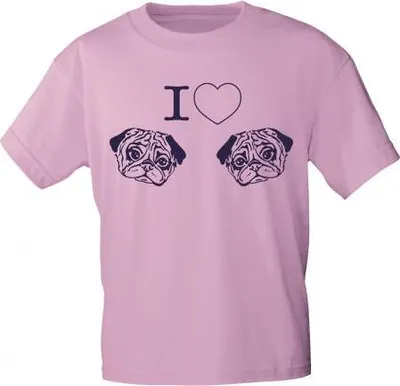 Produktbild von T-SHIRT uni mit Motivdruck - I like Hunde Dogs - 10720 - Gr. S-XXL Größe - XXL
