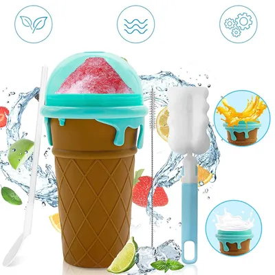 Produktbild von Silikon Squeeze Cup Slush Eis Becher zum Kneten Smoothie Pinch Ice Cup DIY Slushy Maker Cup Gefrorene Maker Smoothie Becher Sommer