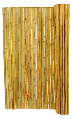 Produktbild von Bambus Sichtschutz Rollzaun Midi 150 x 180 cm Natur - Hochwertige Bambusrohre Ø 26-32 mm, Oben geschlossen, Bambusmatte Sichtschutz für Balkon, Garten, Terrasse