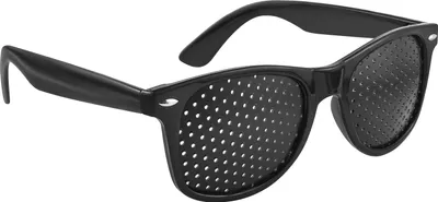Produktbild von WEBBOMB Augentrainer Lochbrille pinhole glasses Gitterbrille Loch Brille Rasterbrille Augen Entspannung mit faltbaren Bügeln Modell R/B