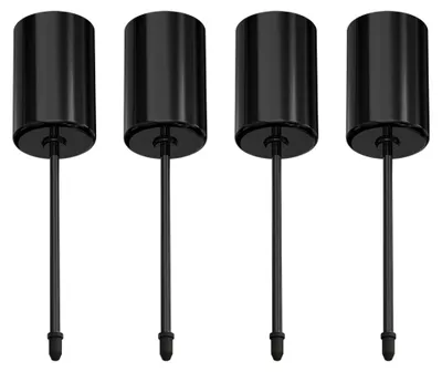 Produktbild von Adventskranz Kerzenhalter, Retro Schwarzer Metall Kerzenleuchter 4 Stück für Adventskranz und Weihnachtskerzenteller mit Dorn