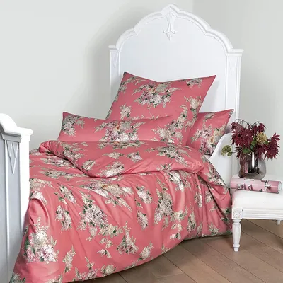 Janine Mako-Satin Bettwäsche MILANO 45034-01 teerose Imagefoto