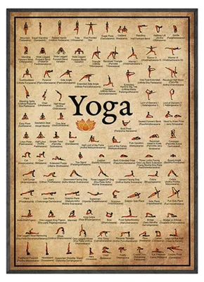 Imagen del producto de Pósters de yoga para ejercicios de cuerpo completo en casa