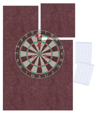 Produktbild von Dartscheiben-Umrandung, 6-teilige Filzschutzmatte