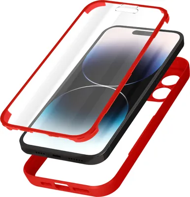 Produktbild von Avizar, Hülle mit harter Rückseite und Silikonumrandung für Apple iPhone 14 Pro Max, Rot