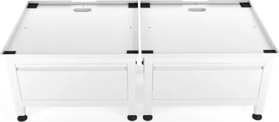 Produktbild von Wasophoogte Waschmaschinen Untergestell mit schublade - Doppelt - Waschmaschinen unterschrank - 65x121x42 cm - Inklusive Wandhalterungen