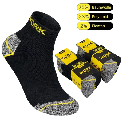 Produktbild von Herren Arbeitssocken (5,10 oder 20 Paar) WORK Socken Baumwolle 10 Paar 39 - 42 Schwarz
