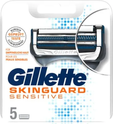 Produktbild von Gillette Skinguard Rasierklingen – Für empfindliche Haut, Jahrespackung, 50 Stück