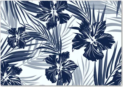 Produktbild von Tulup® Glas-Bild - 100 x 70 - Wandbild aus Glas - Wandkunst - Wandbild hinter gehärtetem Sicherheitsglas - Blumen & Pflanzen - Tropische Blumen - Blau