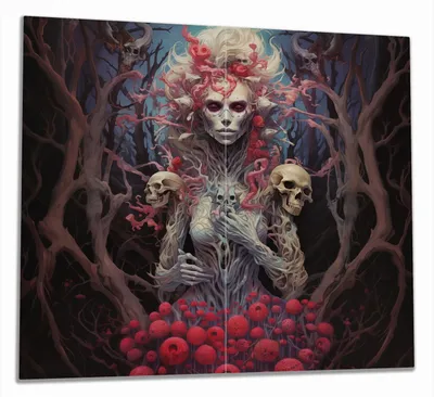 Produktbild von Wallario Herdabdeckplatte aus Glas, Größe 60 x 52 cm 2-teilig, Motiv Waldgeist
